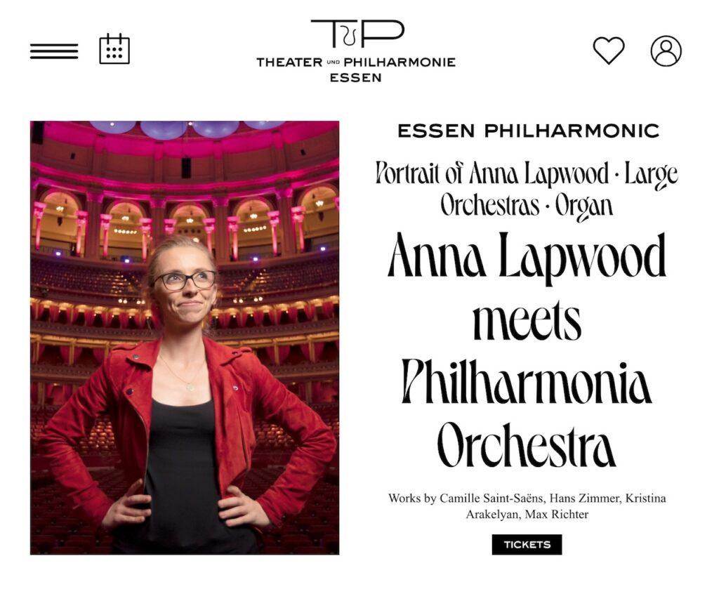 Anna Lapwood Essen Programme
