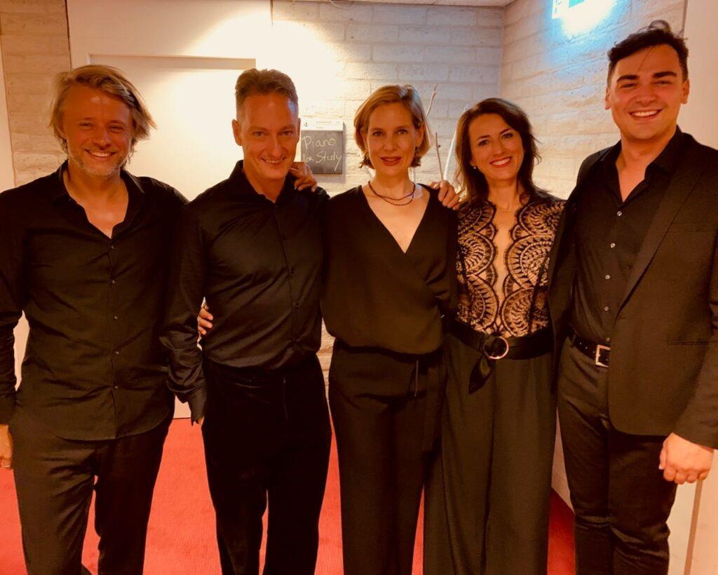 Backstage after the Mozart Requiem - a job well done! © Clare Varney