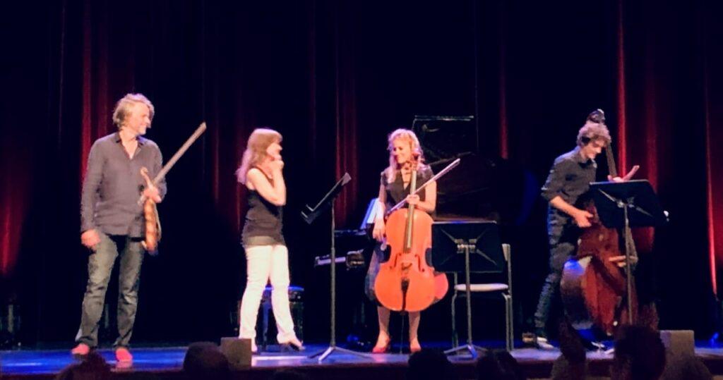 Daniel Rowland, Anna Feorova, Maja Bogdanović and Nicky Schwartz having immense fun performing Piazolla tangos