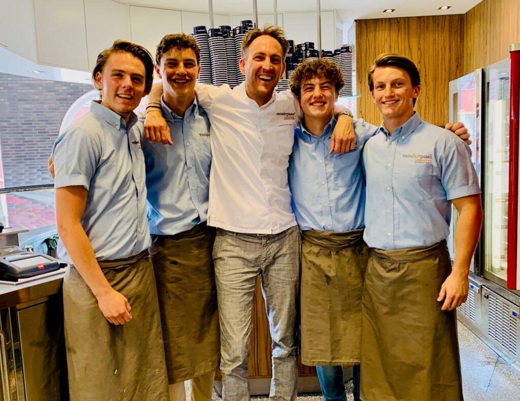 Boys looking happy