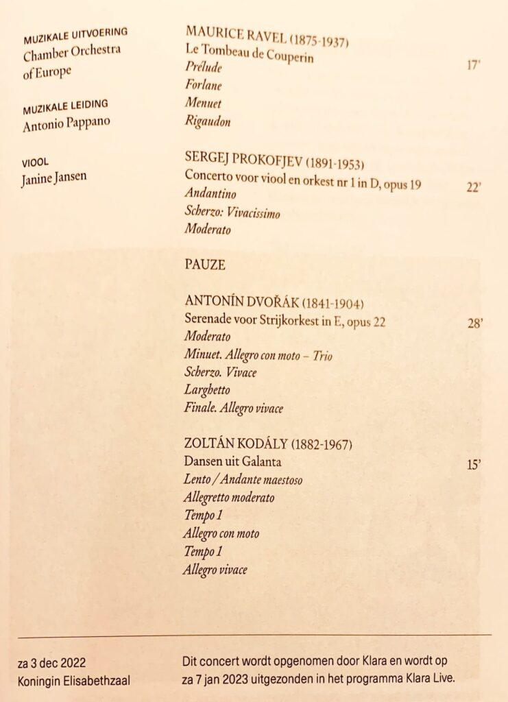 Janine Jansen Pappano programme