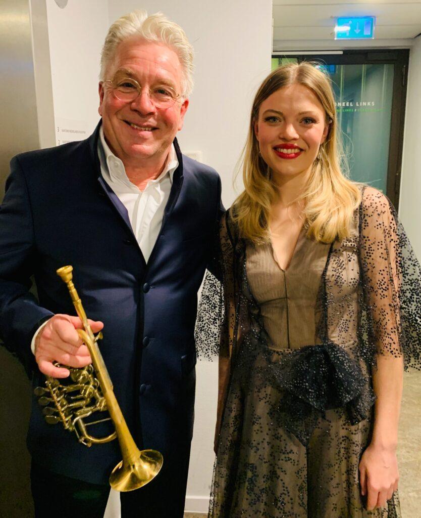 Håkan Hardenberger with the Swedish soprano, Johanna Wallroth 