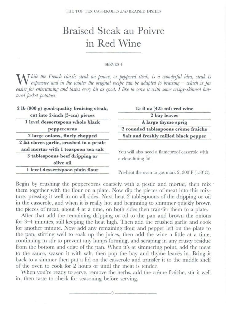 Delia Smith's Braised Steak recipe from her Winter Collection. Open the link in Chrome for the Dutch translation