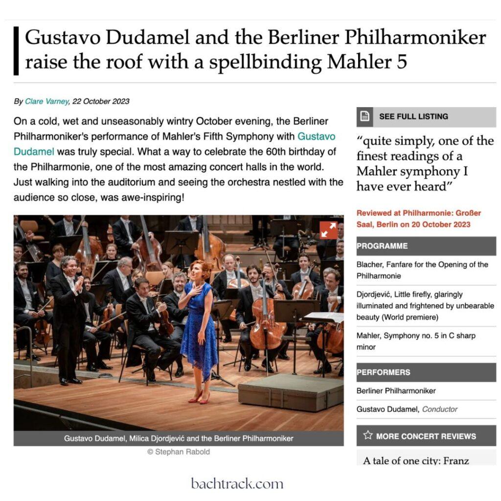 Dudamel Berlin Phil Bachtrack review 2023