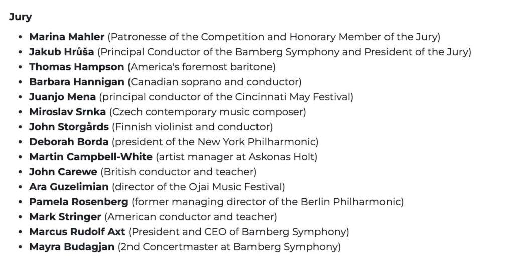 Mahler Conducting Competition jury