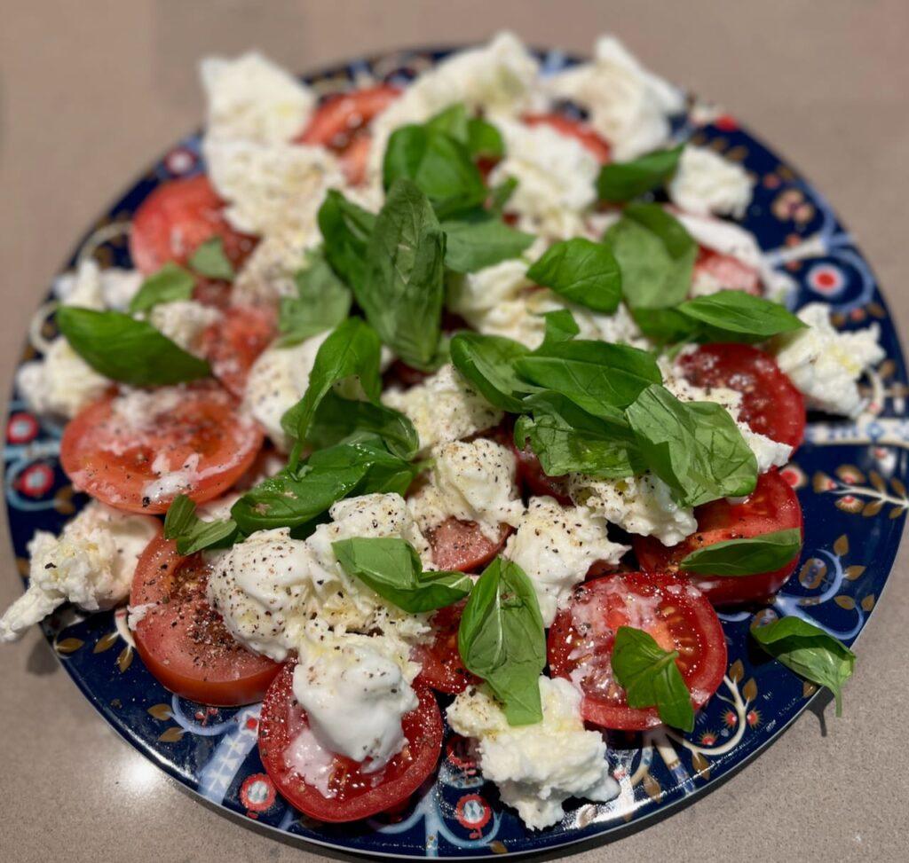 Mozzarella and tomato