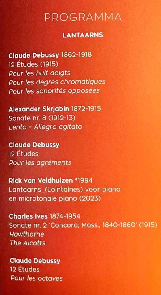 Shane van Neerden piano programme