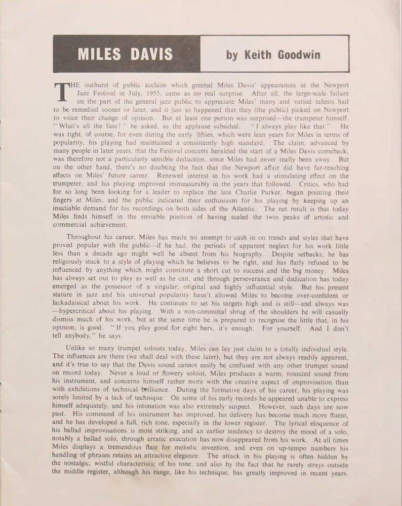  definitive Miles Davis sound