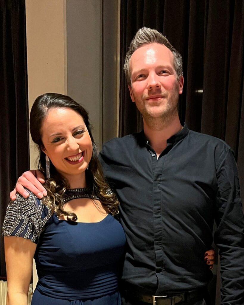 Backstage | Lilian Farahani and conductor Frans-Aert Burghgraef
