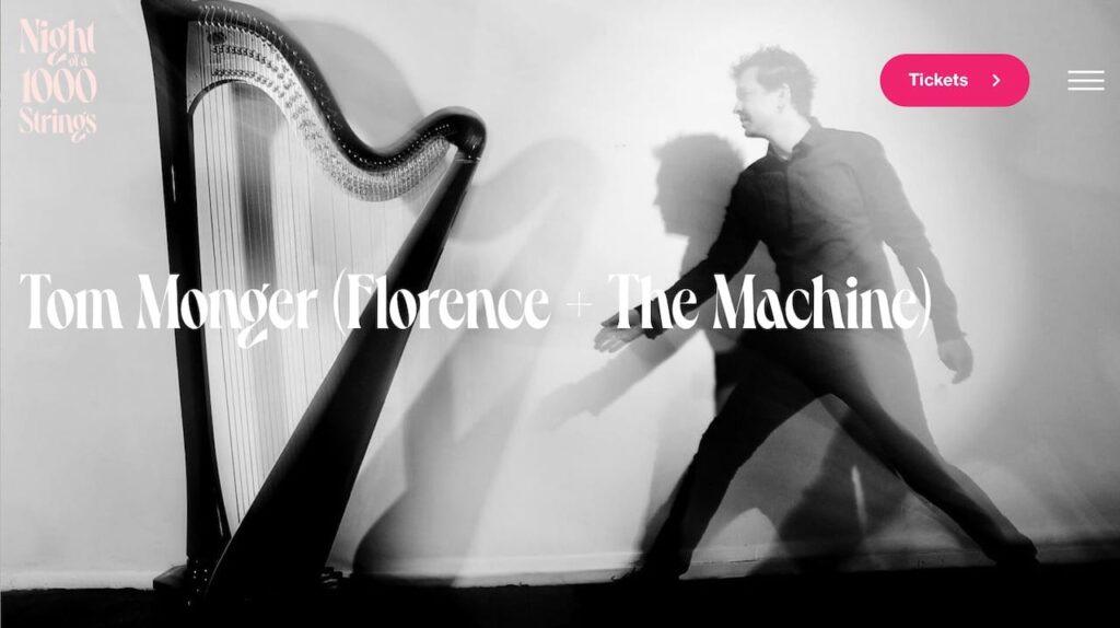 British Harpist Tom Monger