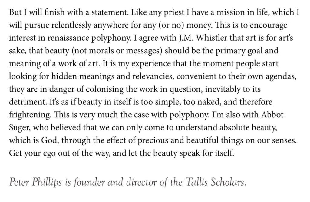 Peter Phillips' last words for The Spectator