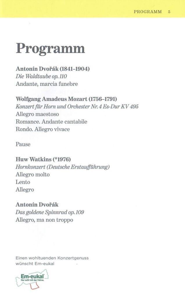 The programme
