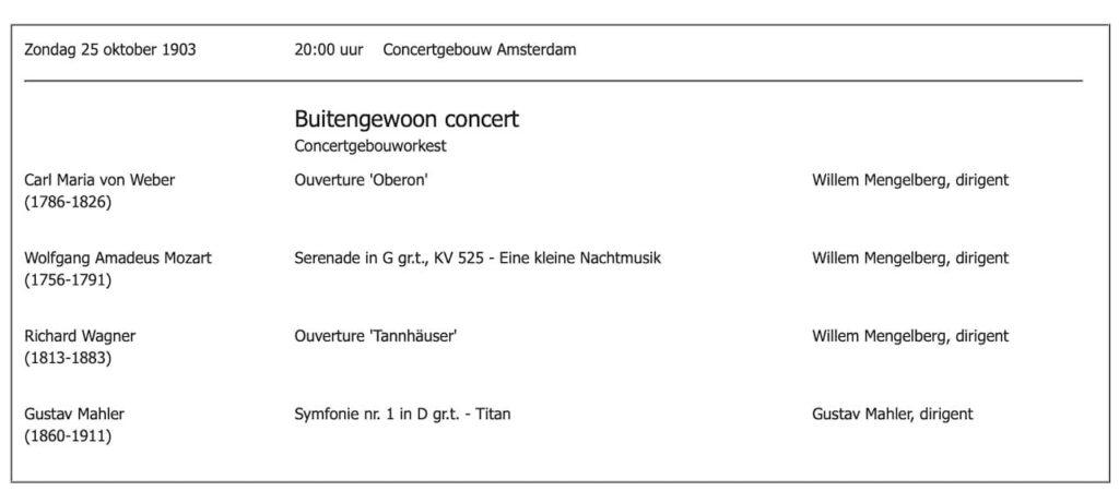 Mahler conducts the Dutch premiere of his First Symphony with the RCO, October 1903