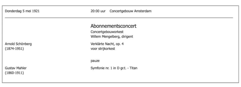 Mahler 1 1921