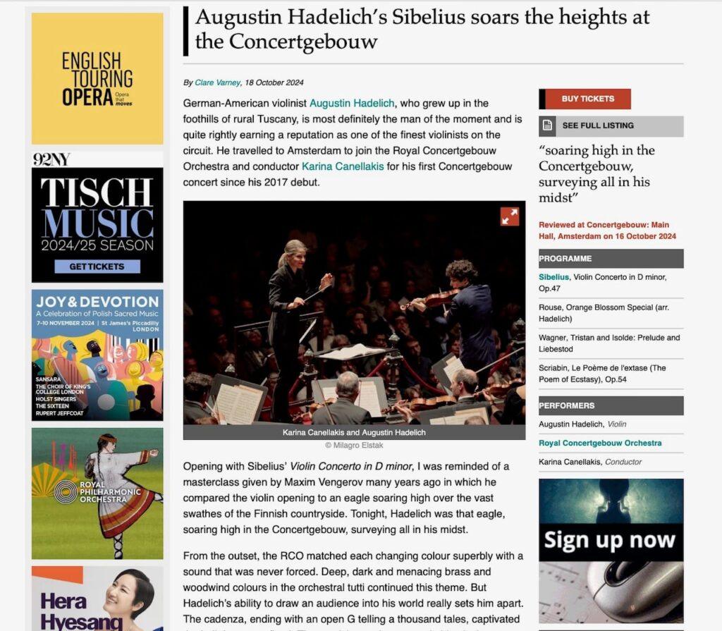 Read the review on Bachtack | Clare Varney reviews