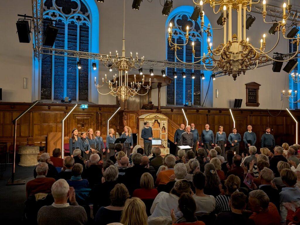 Taking a bow in the grote Kerk, Enschede © Clare Varney