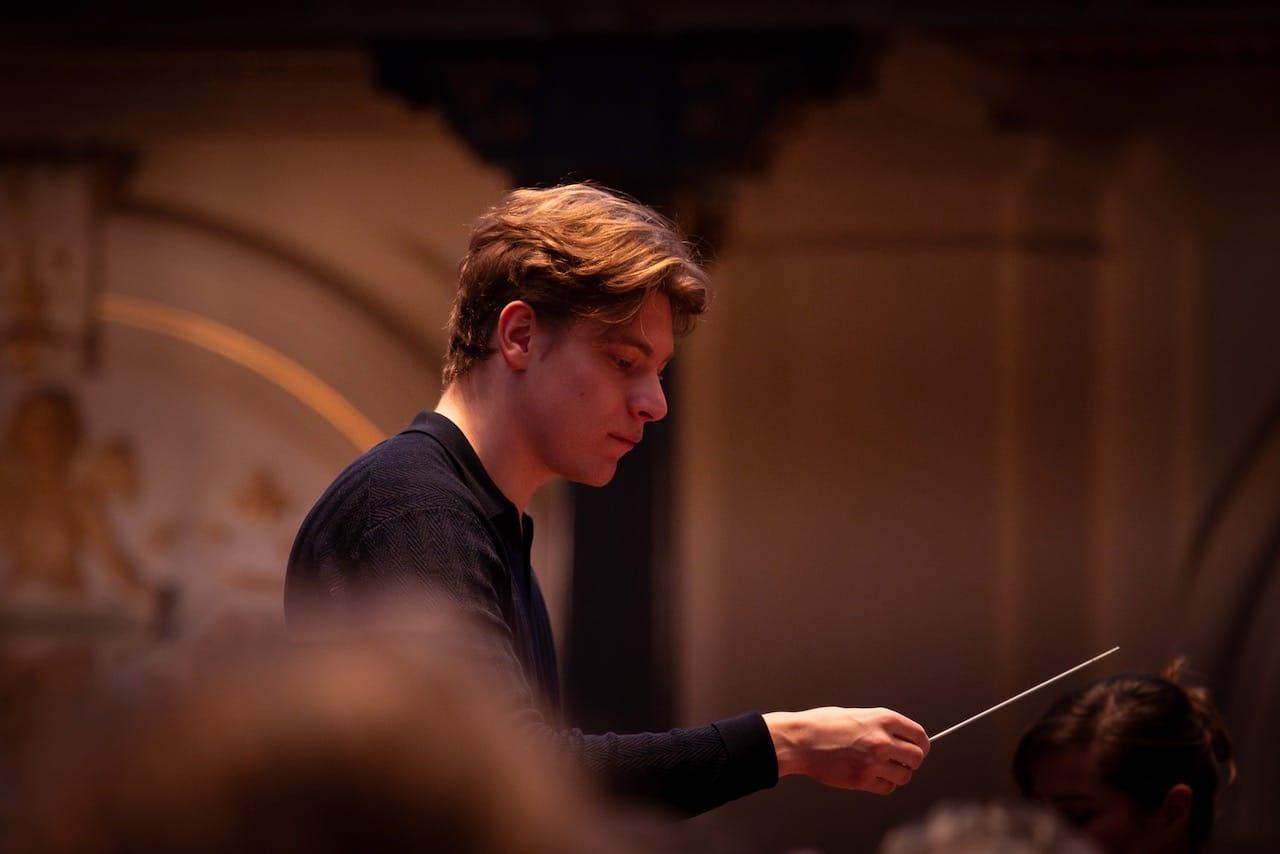 Klaus Mäkelä conducting the Royal Concertgebouw Orchestra