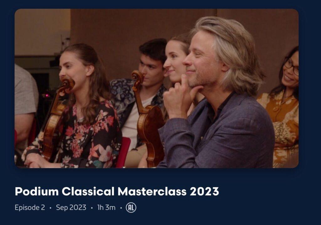Daniel Rowland on Dutch Broadcaster NPO | classical music talent masterclass