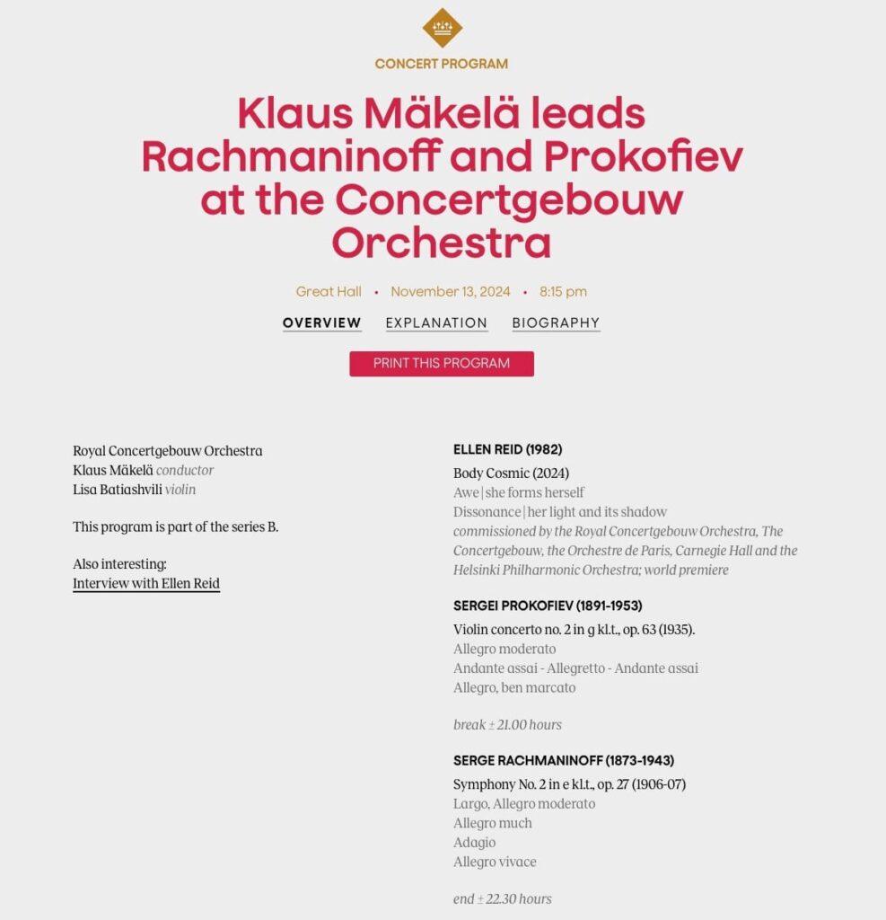 The programme