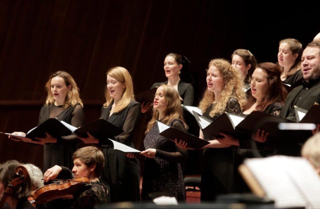 The ladies of the Constellation Choir earlier in the week in the Elbphilharmonie, Hamburg 