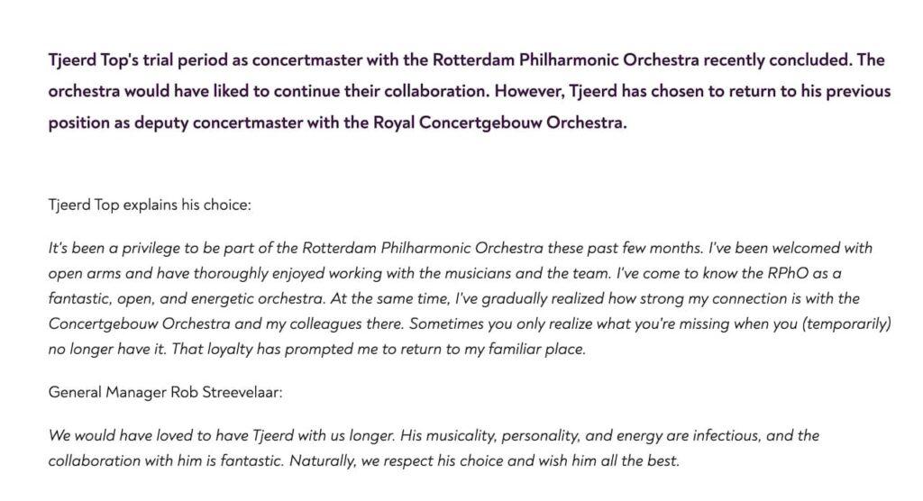 Tjeerd Top Rotterdam press release