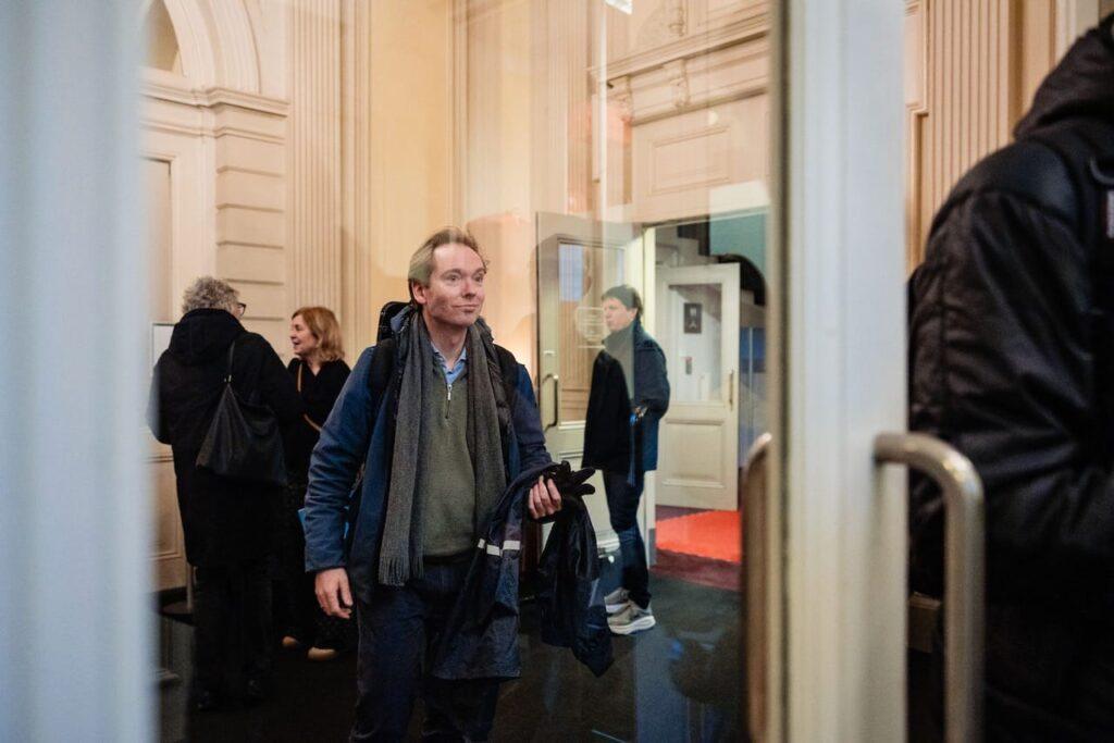 Tjeerd Top leaving the Concertgebouw