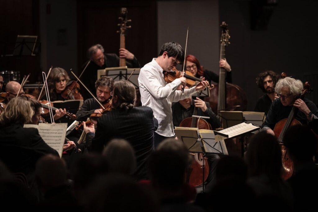 Theotime playing the violin