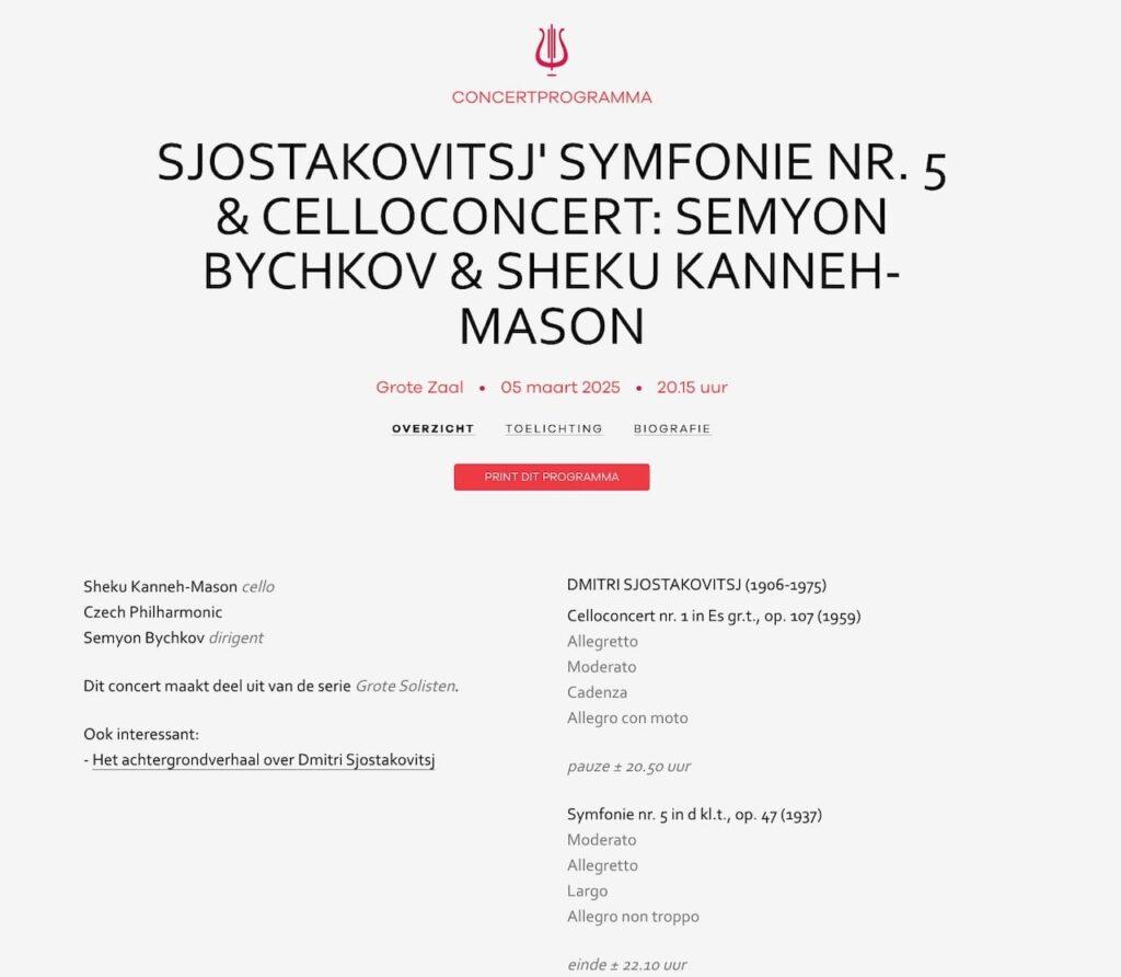 the programme