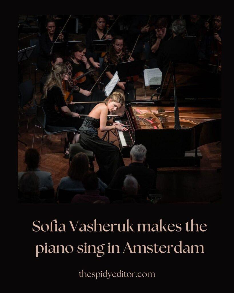 Sofia Vasheruk playing the piano