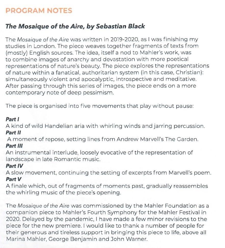 Mahler Beyond programme notes