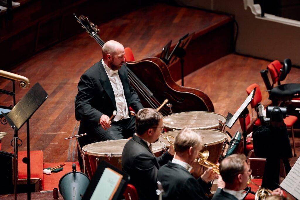 Man playing timpani