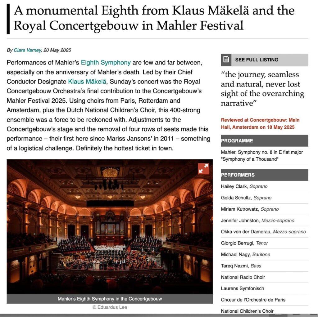 Mahler 8 review