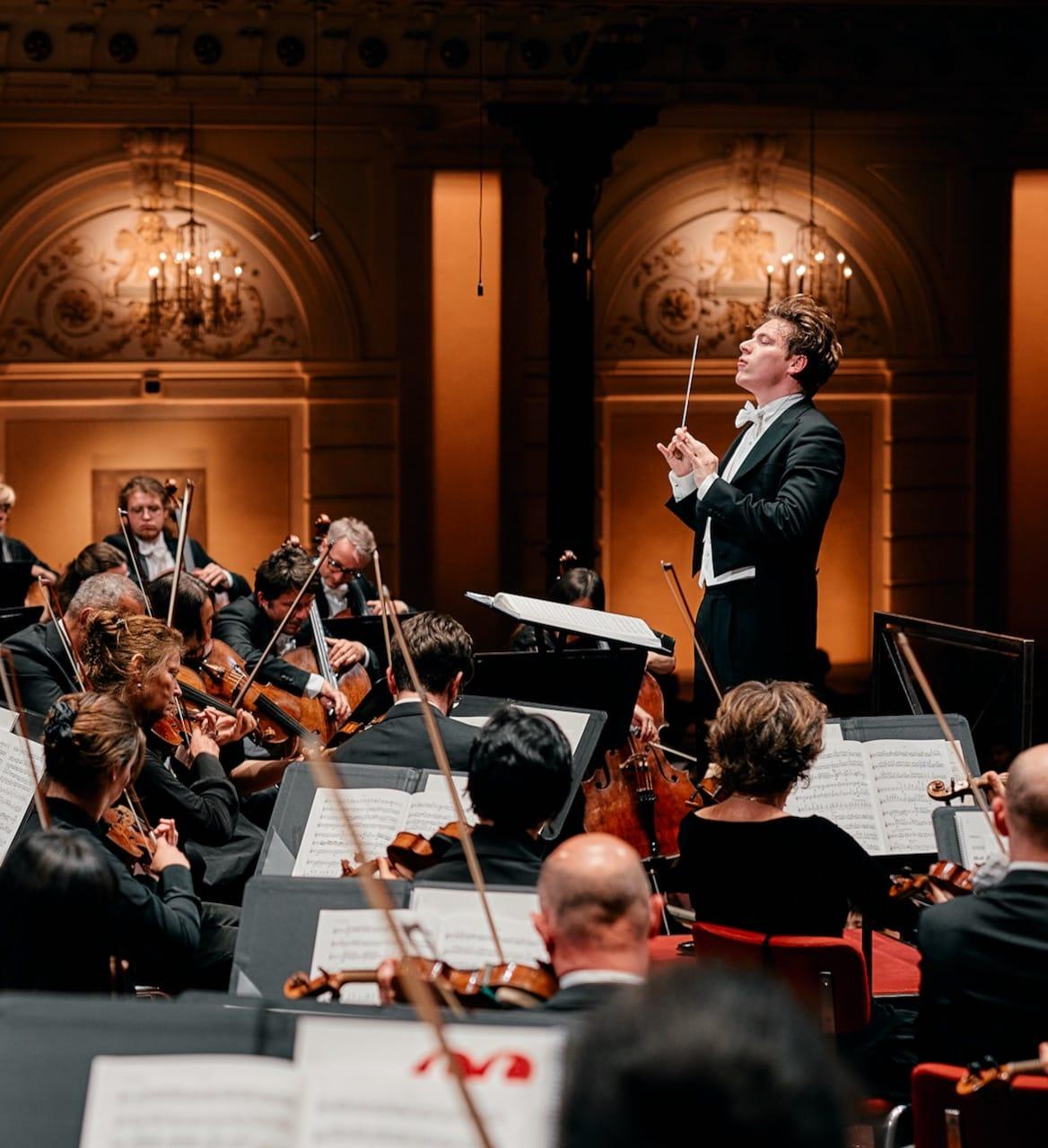 Man conducting orchestra