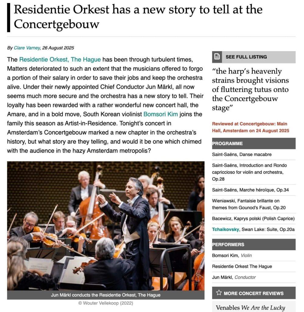 Residenite Orkest | The Hague | Bachtrack review | Clare Varney