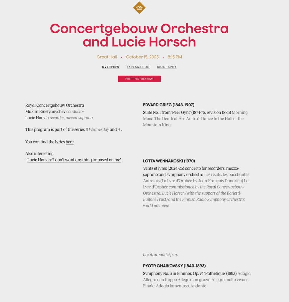 Maxim Lucie Horsch programme
