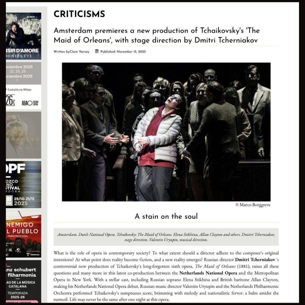 DNO  Maid of Orleans | Platea review | Clare Varney