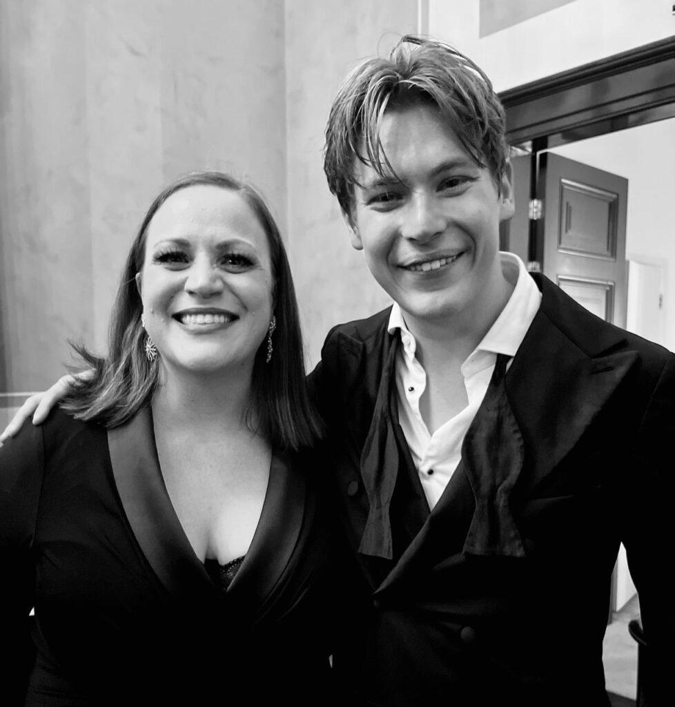 Klaus Mäkelä and Jennifer Johnston after Mahler 3, Sept 2023