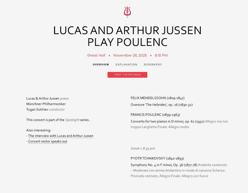 Jussen brothers Munich Philharmonic Programme
