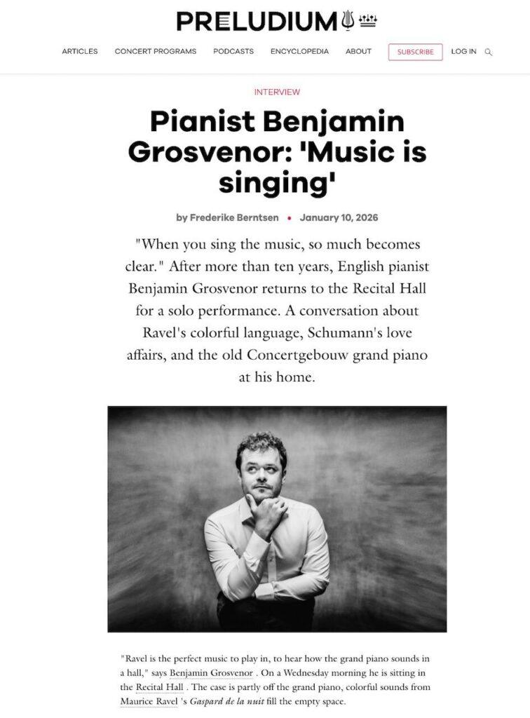 Ben Grosvenor Preludium interview