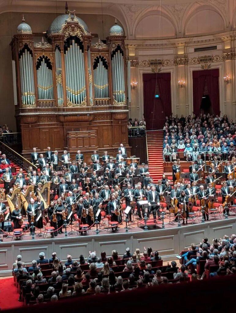 The Concertgebouw Orchestra taking a bow