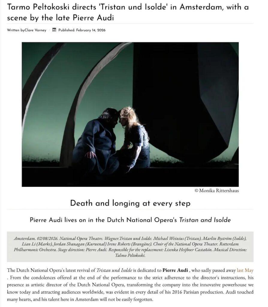Tristan and Isolde Platea review