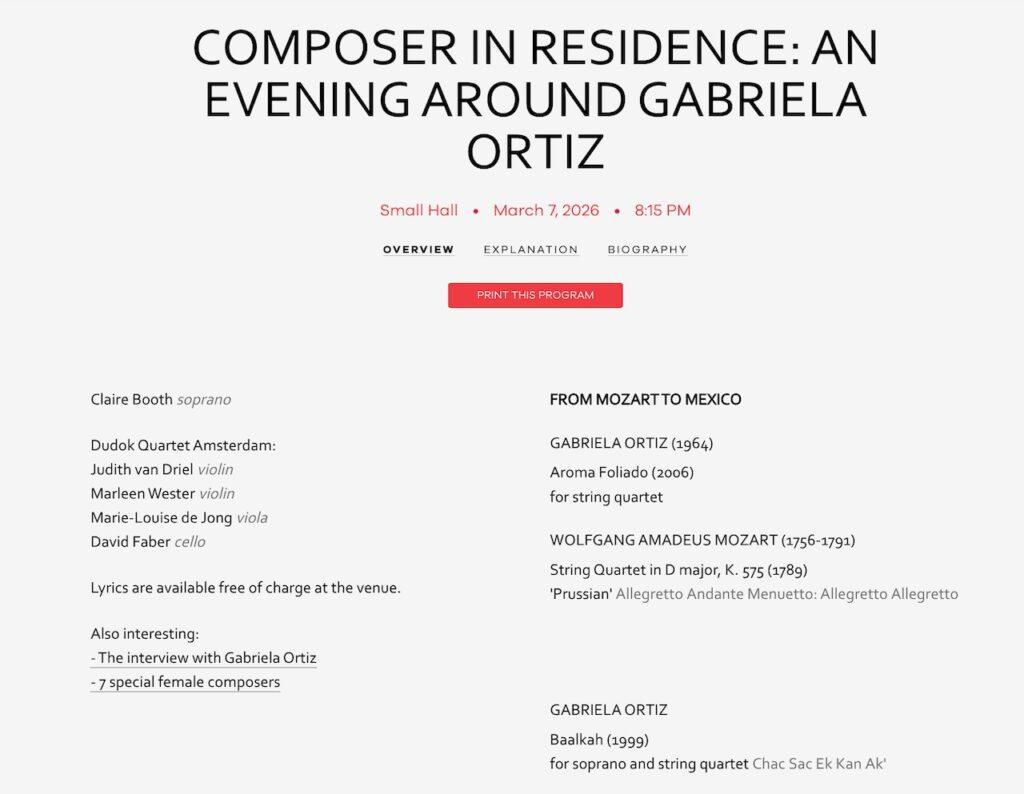 Ortiz Dudok programme