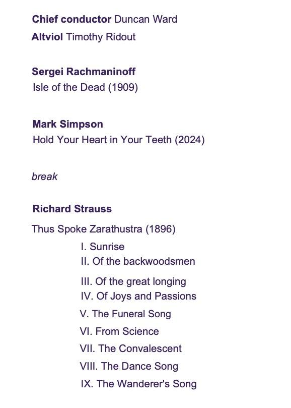 Programme Phil Zuid | Duncan Ward | Ridout | Simpson