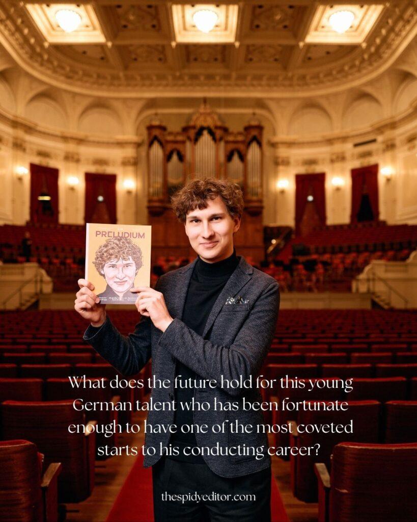 Dawidiuk pictured on his final day working with the Concertgebouw Orchestra in the Concertgebouw's Grote Zaal