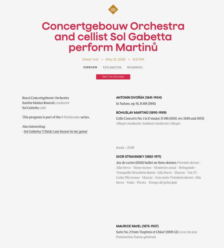 Rouvali Gabetta RCO programme