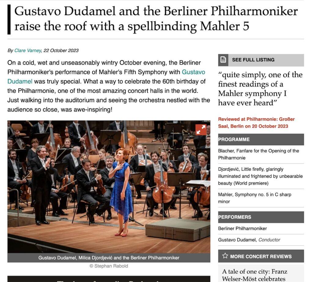 Berlin Phil Dudamel Bachtrack