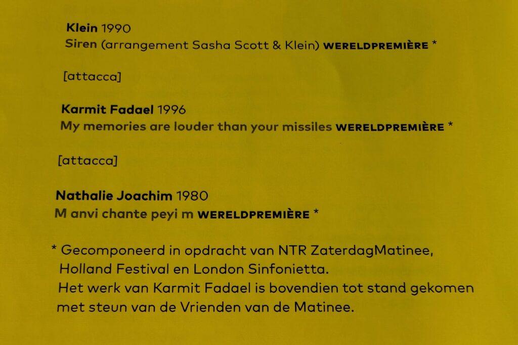 Henze Voices programme | Holland Festival